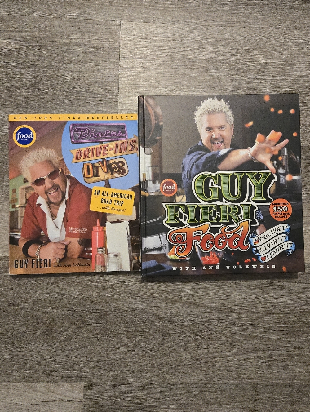 Guy Fieri Cookbook Lot 2 Food Network Diners Drive Ins & Dives